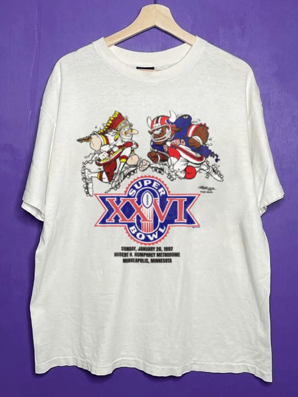 Vintage Buffalo Bills VS Washington Commanders 1992 Super Bowl Football Shirt